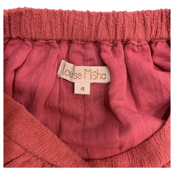 LOUISE MISHA - YUNI STORM SKIRT EMBROIDERED PINK 100% COTTON - NEW NO TAG - Picture 5 of 6